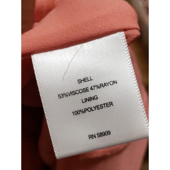 A Loves A Womens Pink Backless Ruched Wide Strap Lace Up V Neck Jumpsuit Size XS - Picture 12 of 16